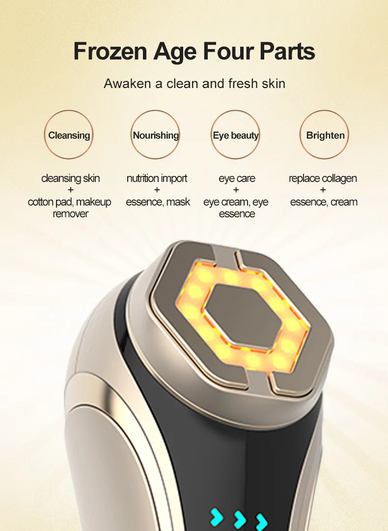 Novo Dispositivo RF Lifting e Firmeza Facial - Rejuvenescimento EMS Microcorrente Equipamento Beleza Doméstico