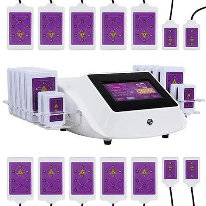 Máquina Laser Profissional Redução de Gordura - Equipamento Anticelulite com 14 Almofadas