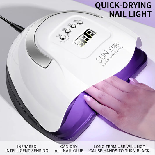 66 Contas da Lâmpada Fonte de Luz Dupla Lâmpada para Unhas,Secador de Unhas UV de Alta Potência para Todo Verniz Gel de Unhas, Luz de Fototerapia LED para Unhas de Salão