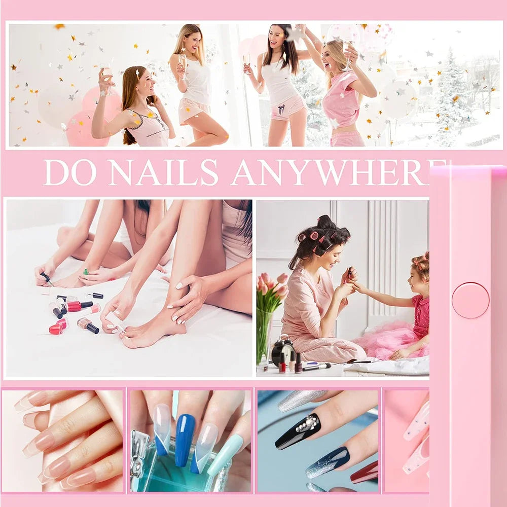 Lâmpada Portátil de Mão Mini para Unhas para Todo Verniz Gel Secagem Rápida Máquina Secadora de Unhas USB Lâmpada UV LED para Unhas Mini Caneta Lanterna