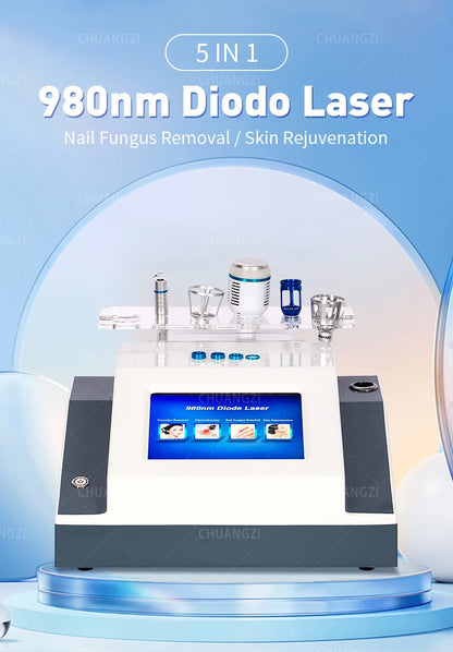980nm diode laser nail fungus removal spider vein removal physical therapy and Lipolaser reduce cellulase