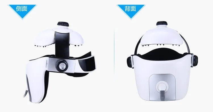 Capacete Massageador de Cabeça - Pressão de Ar, Vibração e Compressão Térmica