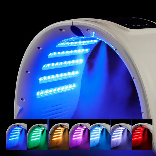 Máquina LED Fóton 7 Cores com Nano Spray - Máscara Hidratante Rosto e Corpo Salão SPA Casa