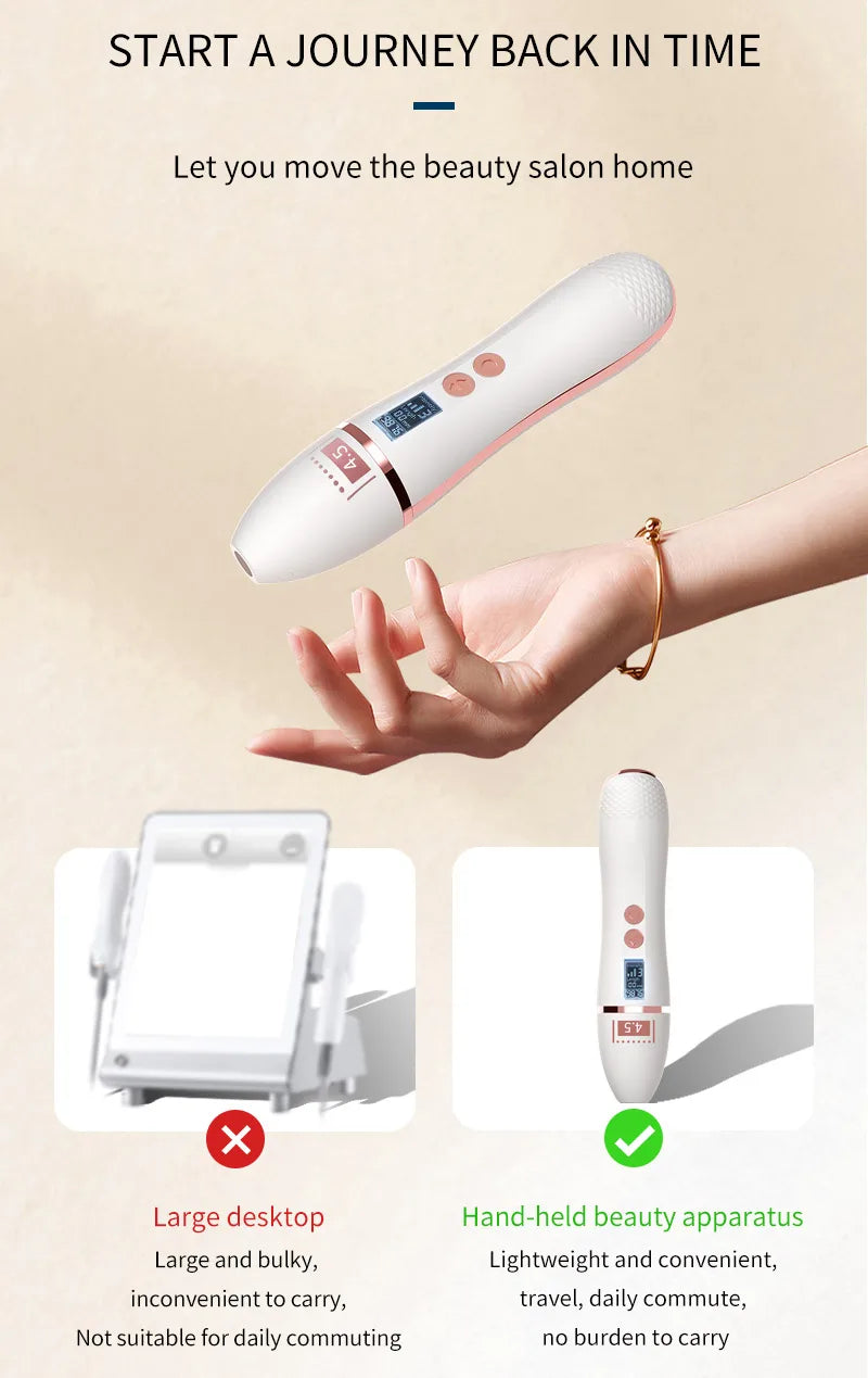Máquina HIFU Lifting Facial Uso Doméstico - Rejuvenescimento Firmeza Remoção Rugas Anti-Envelhecimento