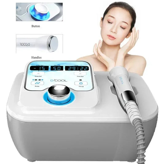 Massageador Facial D-Cool Crioterapia - Equipamento Rejuvenescimento Quente e Frio