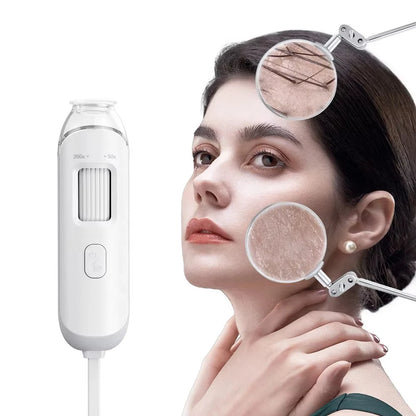 Dermatoscópio Eletrônico Câmera Couro Cabeludo - Analisador Pele Facial Profissional Microscópio Digital Ampliador Poros