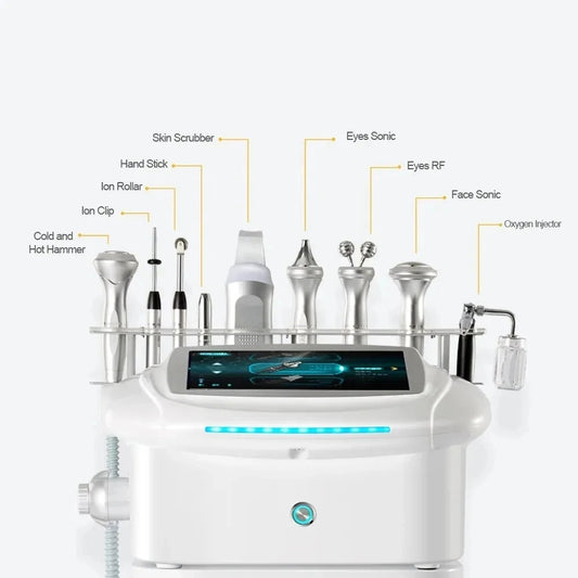 Hydra Máquina Facial Profissional 9 em 1 - Dispositivo Multifunções Aquaskin Coreano