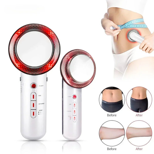Massageador Ultrassónico 3 em 1 - Cavitação EMS Anti-Celulite com Infravermelho