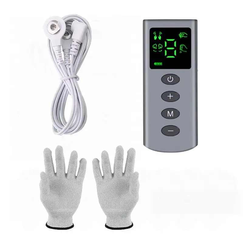 Máquina EMS TENS 4 Modos - Estimulador Muscular 9 Intensidades Acupuntura Massagem Digital