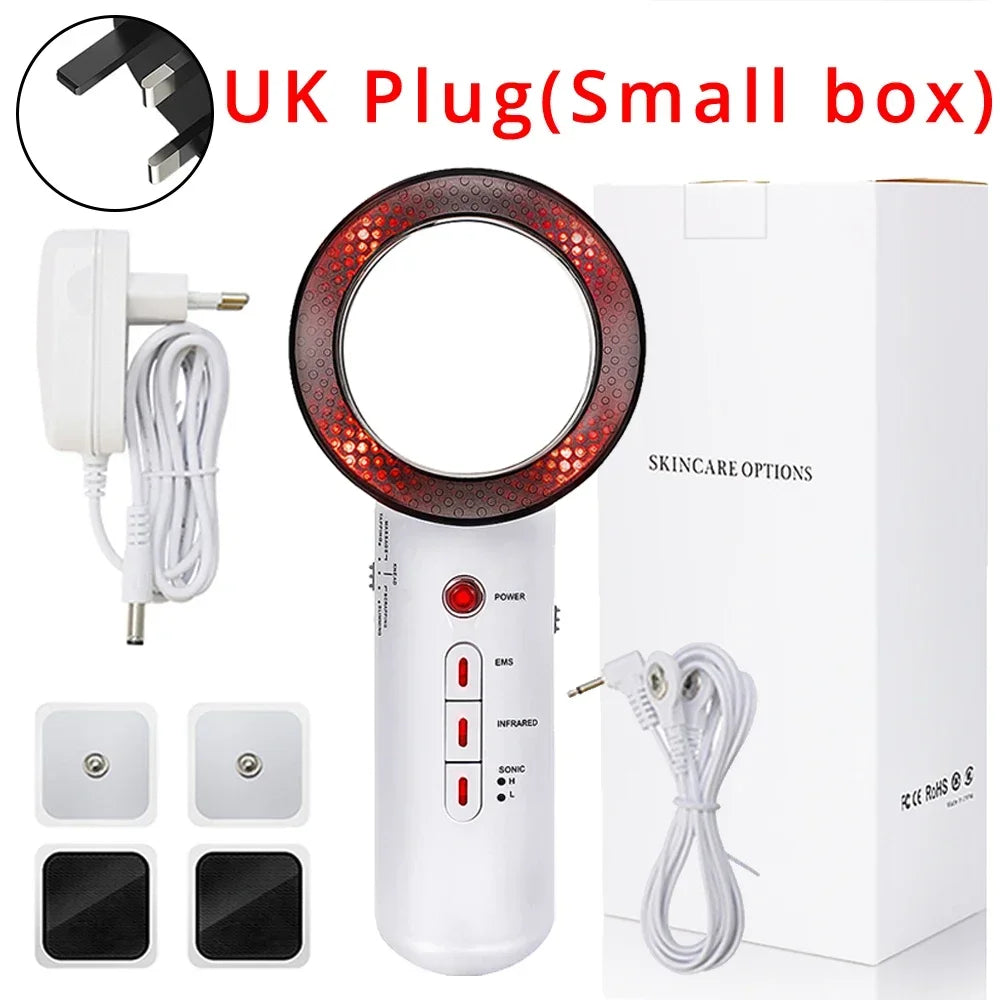 Massageador Ultrassónico 3 em 1 - Cavitação EMS Anti-Celulite com Infravermelho