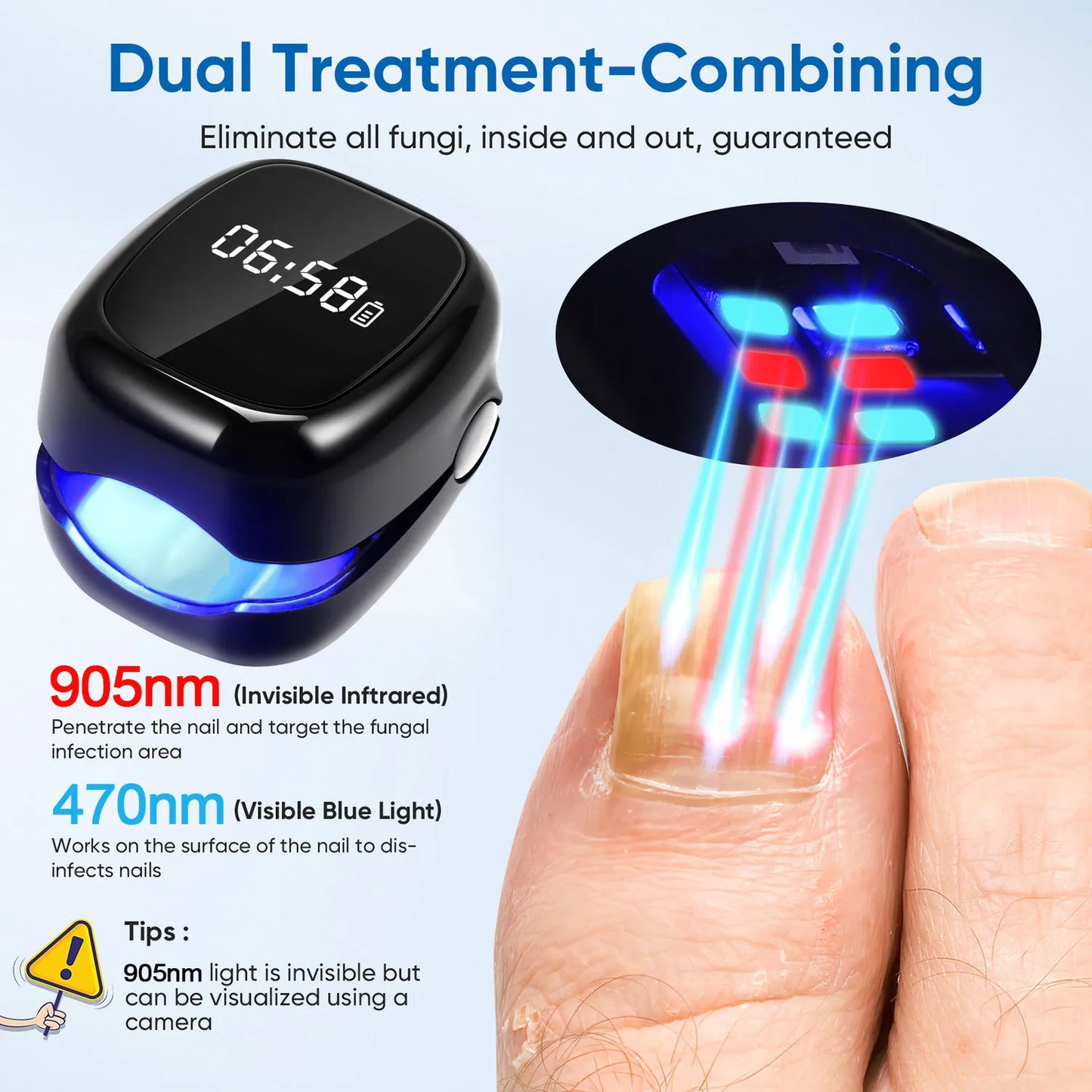 Black Fungal Nail Laser Device Repair Nails Fungus Onychomycosis Nail Fungus Cleaning Laser Device Foot Nail Care Tools
