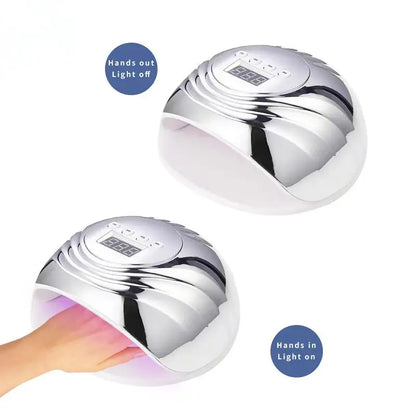 Lâmpada para Unhas 86W UV LED Luz Vermelha com Sensor Inteligente - Secador Portátil de Cura Rápida de Verniz Gel para Uso Doméstico e Salão