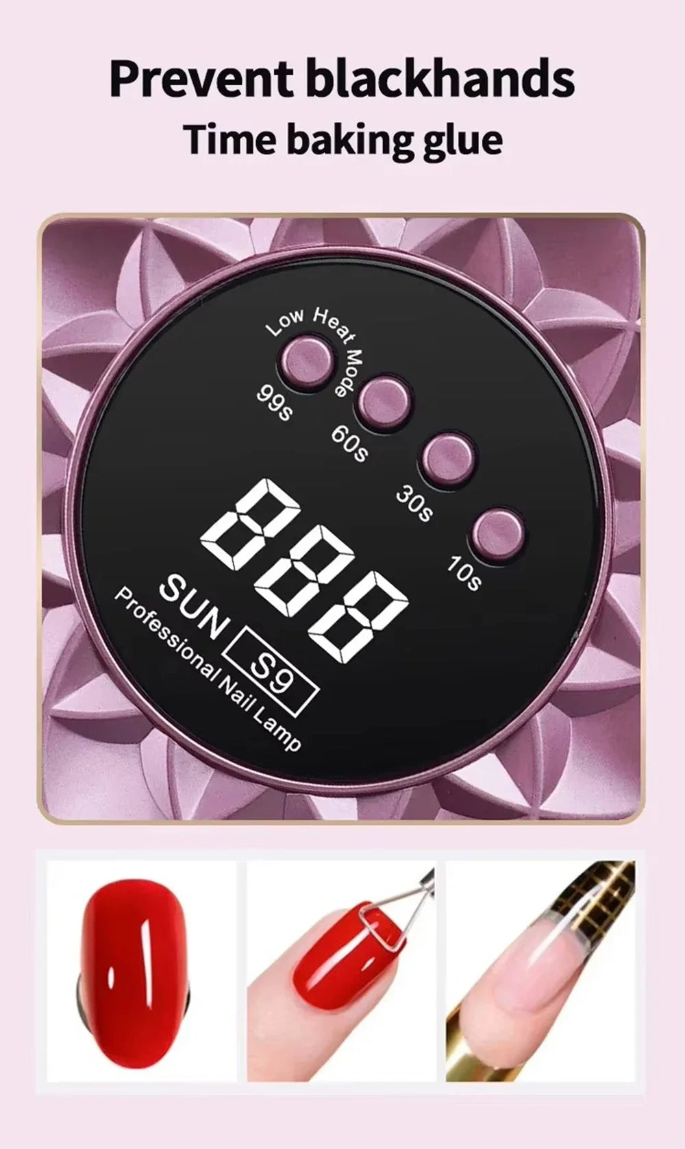 Lâmpada de Secagem de Unhas UV LED 268W Profissional Luz Secadora de Arte de Unhas UV para Unhas de Gel 57 Contas Lâmpada de Cura Rápida de Verniz Gel UV