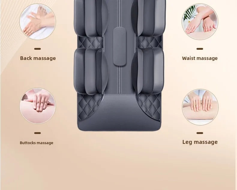 Upgrade Large Area Vibration Airbag Swing Heated Neck Massager Full Body Massage Mat Mattress Traction Lumbar with Remote Contro