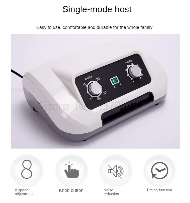 Massageador Portátil de Drenagem Linfática - Máquina de Pressoterapia Detox com Terapia de Pressão de Ar