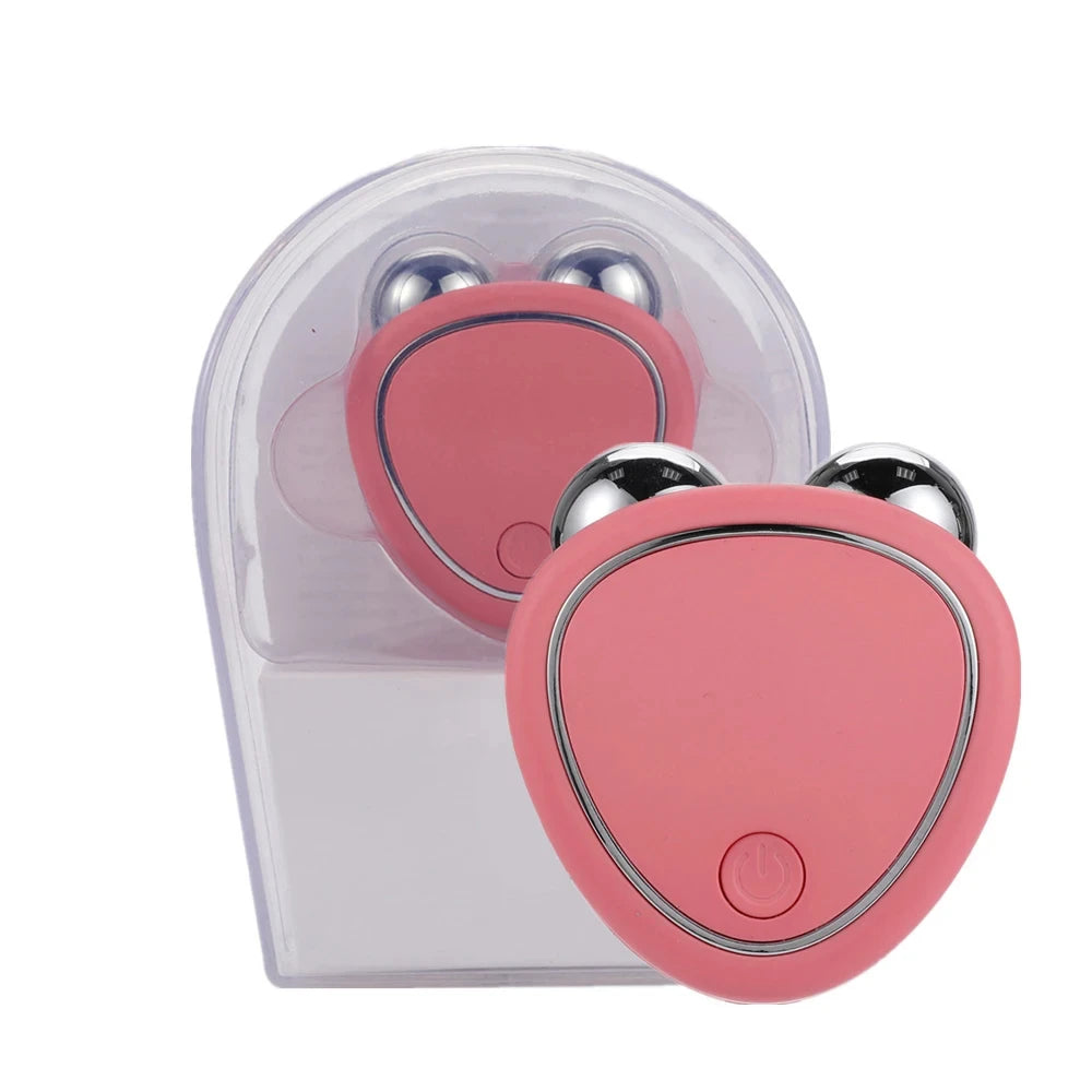 Máquina de Lifting Facial - Massageador Facial com Microcorrente e Rolo para Rejuvenescimento e Beleza