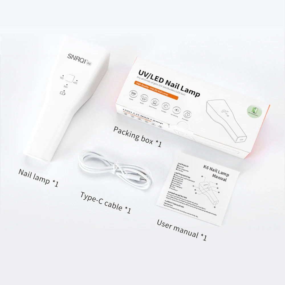 Lâmpada de Mão para Unhas Lâmpada UV LED para Unhas Sem Fio Mini Lâmpada para Unhas UV Led Secador de Verniz Gel para Unhas Lâmpada LED Portátil para Unhas