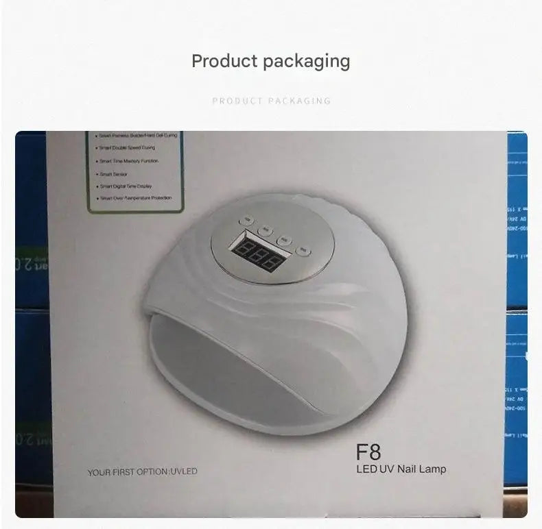 Lâmpada para Unhas 86W UV LED Luz Vermelha com Sensor Inteligente - Secador Portátil de Cura Rápida de Verniz Gel para Uso Doméstico e Salão