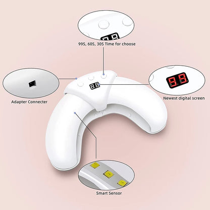 Lâmpada de Arte de Unhas UV LED 36/45W Secador Rápido de Unhas Dobrável com Display Unhas dos Pés e das Mãos Automático para Casa e Salão Lâmpada de Cura