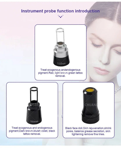 Máquina Laser Diodo Multifuncional 2 em 1 - Depilação e Remoção Tatuagens 3 Comprimentos Onda