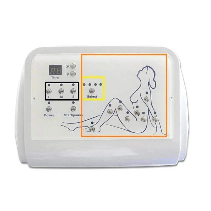 Máquina de Pressoterapia a Vácuo com Drenagem Linfática, Ondas de Pressão de Ar, Compressão de Ar, Massageador de Cintura e Corpo, Relaxamento Muscular das Pernas