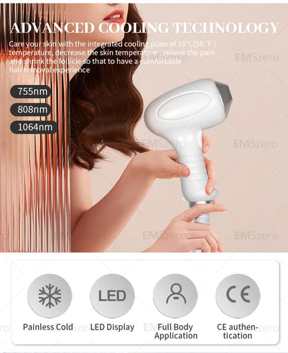 Máquina Laser Diodo Profissional 808nm/755nm/1064nm - Depilação Permanente Indolor Segura Eficaz
