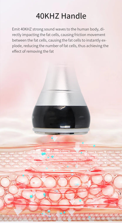 Máquina Multifuncional 9 em 1 - Cavitação 40K Radiofrequência Vácuo Laser Ultrassónica Modelagem Corporal