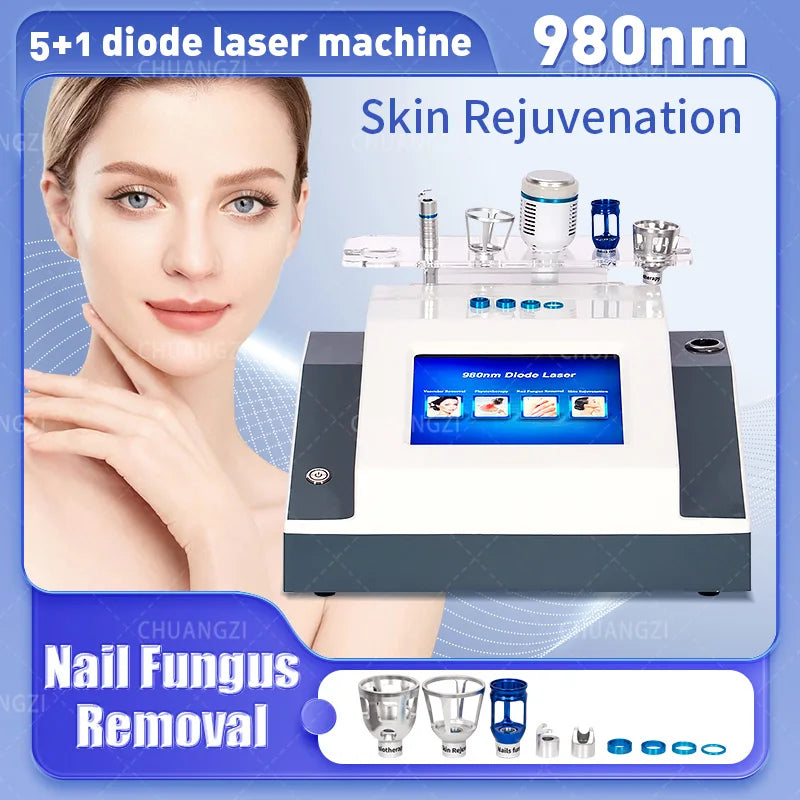 980nm diode laser nail fungus removal spider vein removal physical therapy and Lipolaser reduce cellulase
