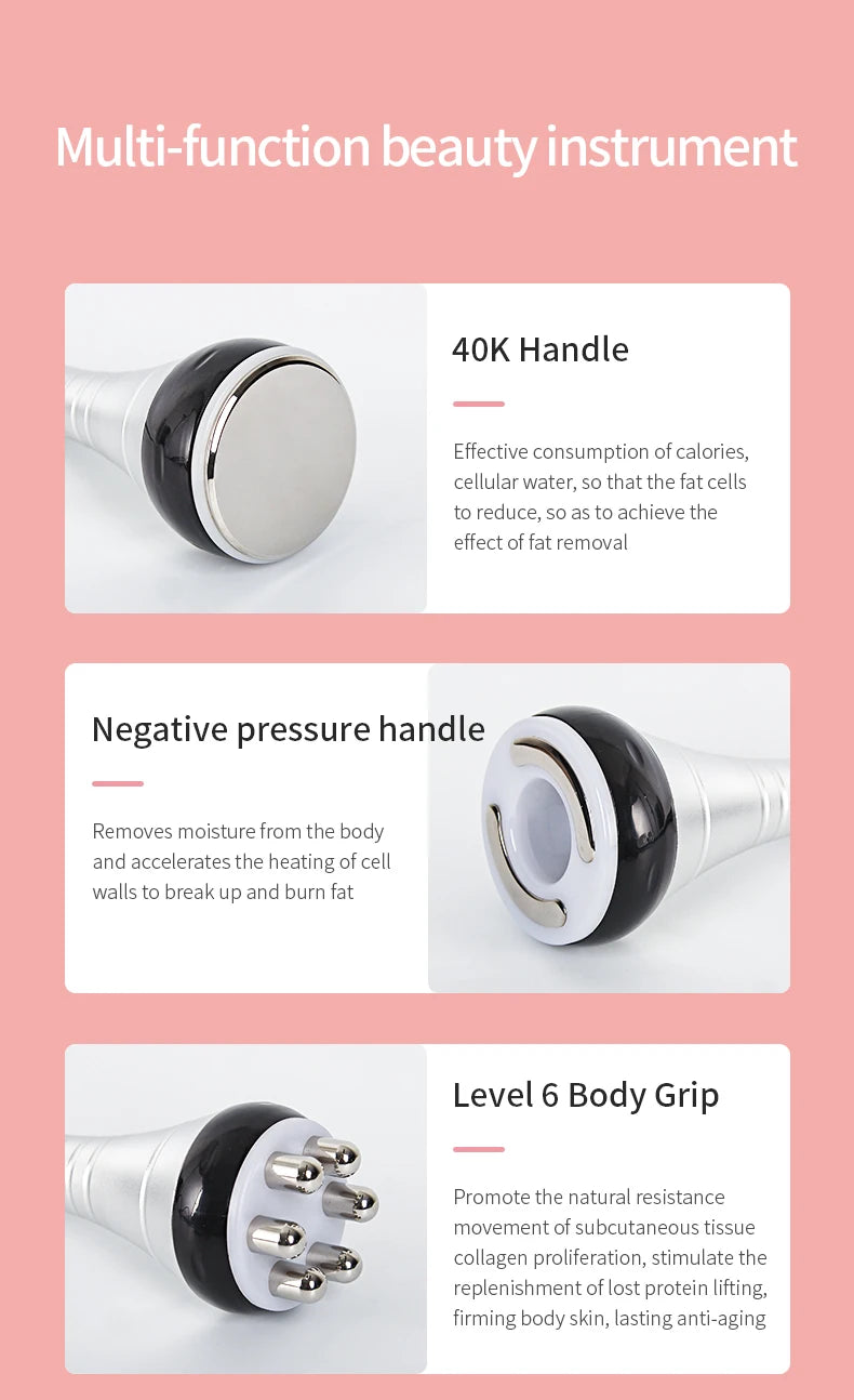 Máquina Multifuncional 9 em 1 - Cavitação 40K Radiofrequência Vácuo Laser Ultrassónica Modelagem Corporal