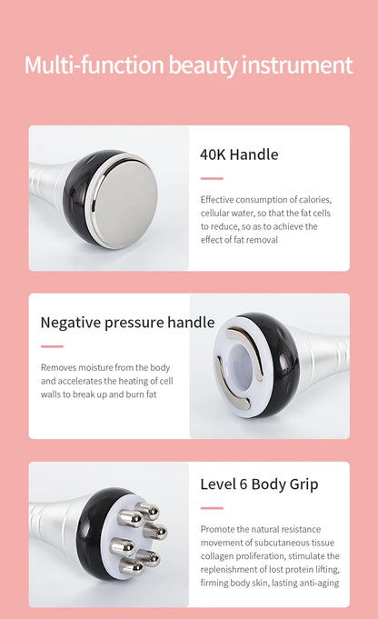 Máquina Multifuncional 9 em 1 - Cavitação 40K Radiofrequência Vácuo Laser Ultrassónica Modelagem Corporal