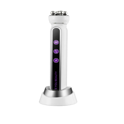 Massageador Facial EMS Aquecido com LED - Roller Rotativo Fototerapia Redução Poros Linhas Finas