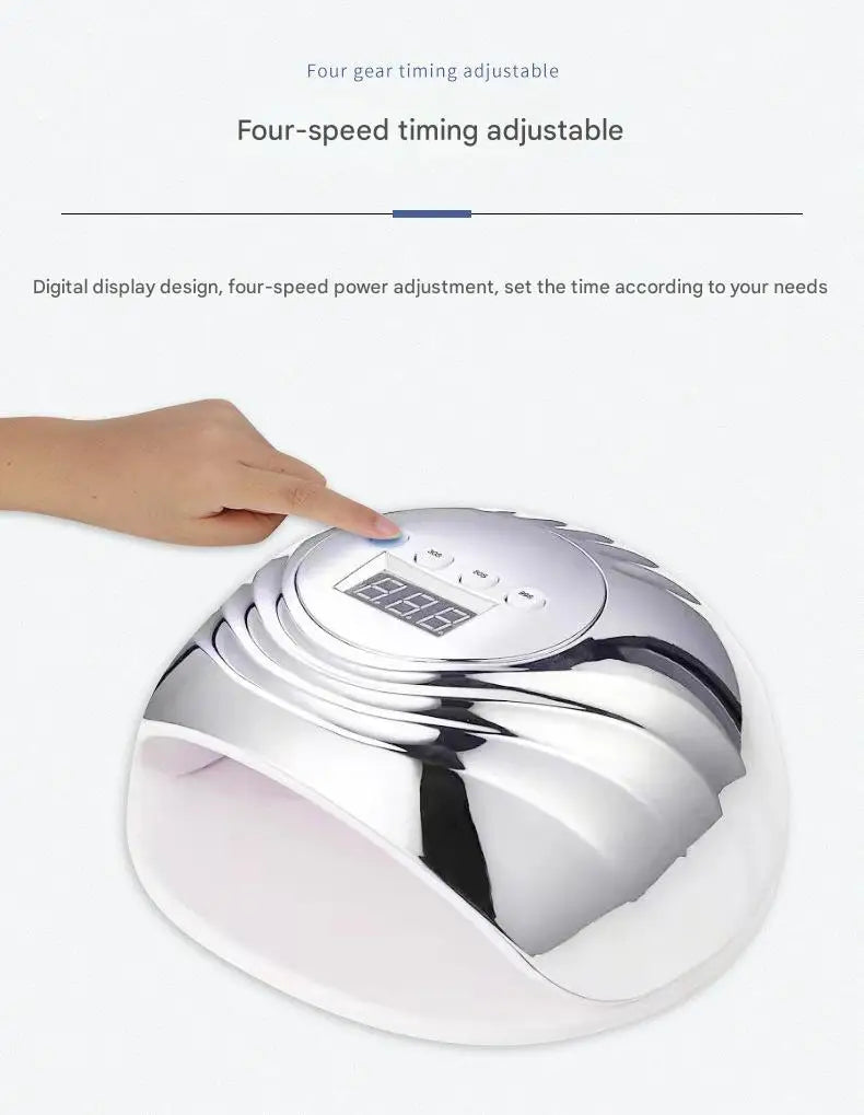 Lâmpada para Unhas 86W UV LED Luz Vermelha com Sensor Inteligente - Secador Portátil de Cura Rápida de Verniz Gel para Uso Doméstico e Salão