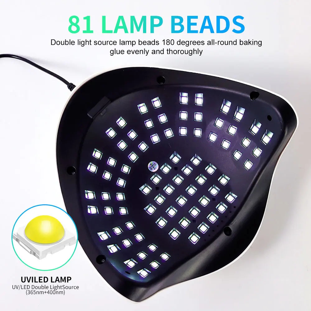 SUN X25MAX 81LED Lâmpada UV para Secagem de Unhas Cura Rápida Todo Verniz Gel para Unhas Secador de Luz UV Profissional Potente Salão de Manicure