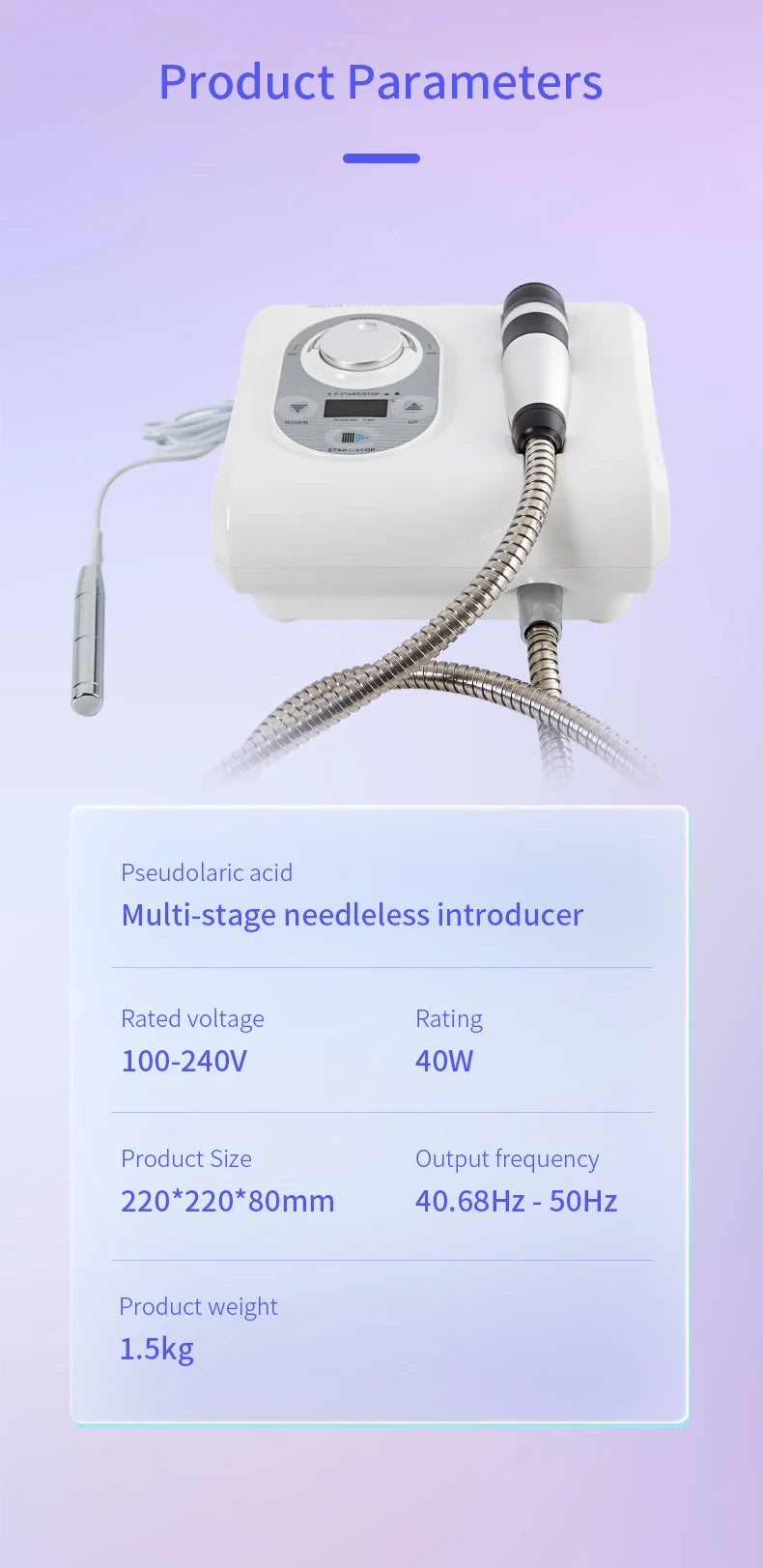 Skin Cool - Máquina de Beleza Facial Cryo-Eletroporação com Lifting e Circulação Linfática