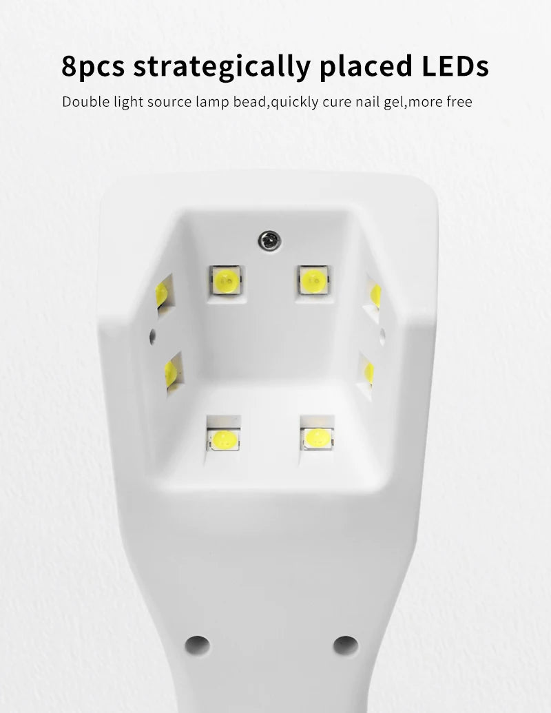 Lâmpada de Mão para Unhas Lâmpada UV LED para Unhas Sem Fio Mini Lâmpada para Unhas UV Led Secador de Verniz Gel para Unhas Lâmpada LED Portátil para Unhas