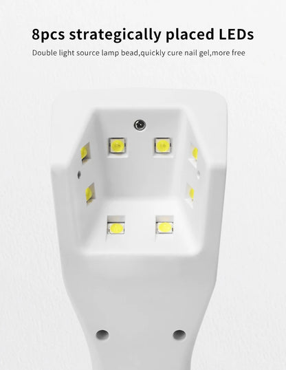 Lâmpada de Mão para Unhas Lâmpada UV LED para Unhas Sem Fio Mini Lâmpada para Unhas UV Led Secador de Verniz Gel para Unhas Lâmpada LED Portátil para Unhas