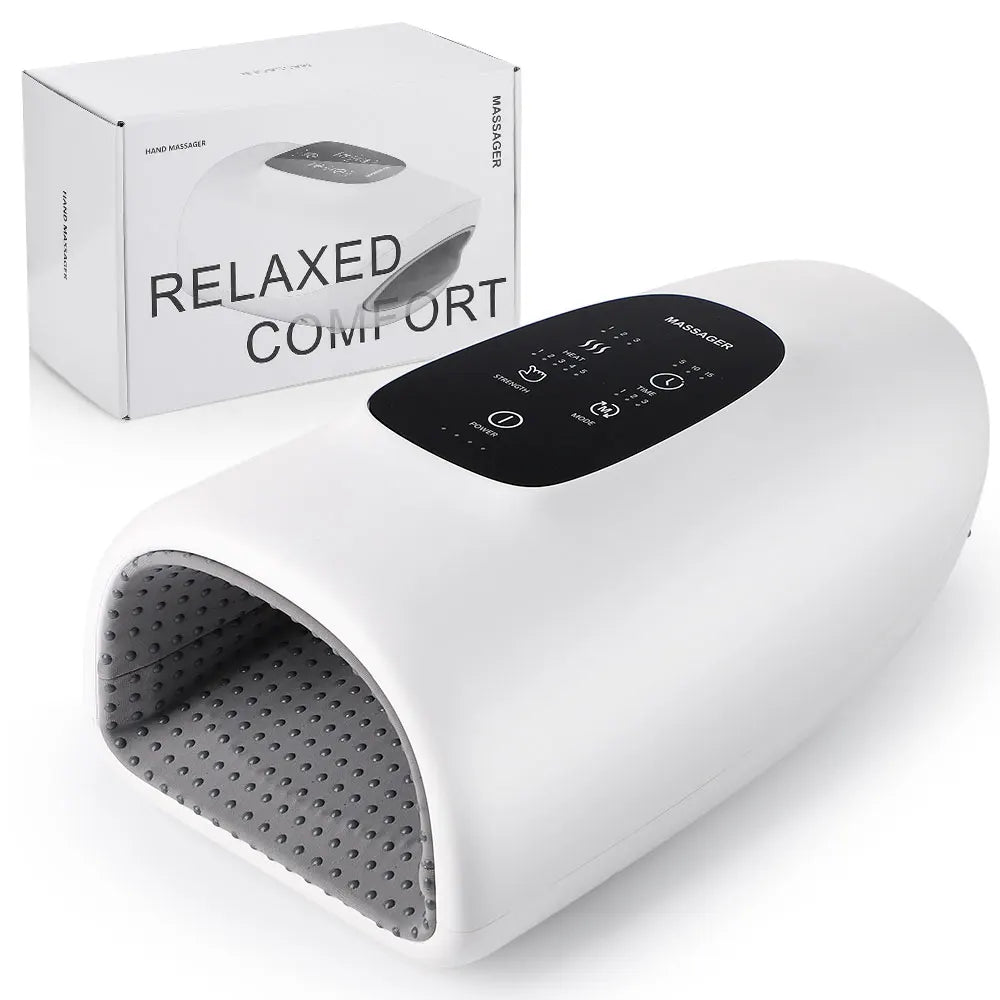 Massageador Inteligente de Mãos Sem Fios - Pressão de Ar, Vibração e Compressão Térmica