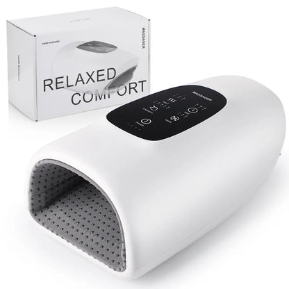Massageador Inteligente de Mãos Sem Fios - Pressão de Ar, Vibração e Compressão Térmica