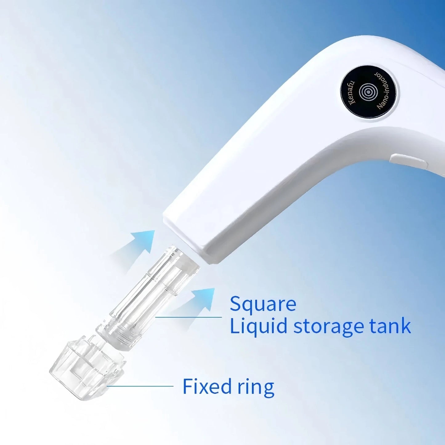 Caneta Nano Microagulhamento Facial - Dispositivo Cuidados Pele LED Fóton Vibração Massageador Mesogun Aplicador Sérum