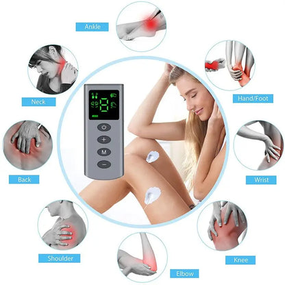 Máquina EMS TENS 4 Modos - Estimulador Muscular 9 Intensidades Acupuntura Massagem Digital