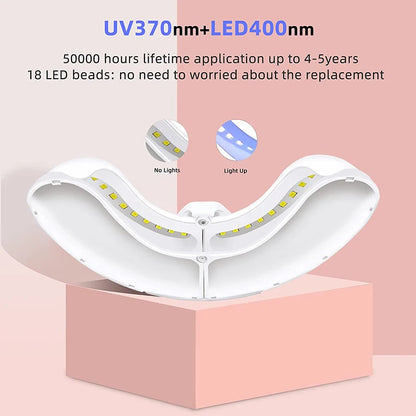 Lâmpada de Arte de Unhas UV LED 36/45W Secador Rápido de Unhas Dobrável com Display Unhas dos Pés e das Mãos Automático para Casa e Salão Lâmpada de Cura