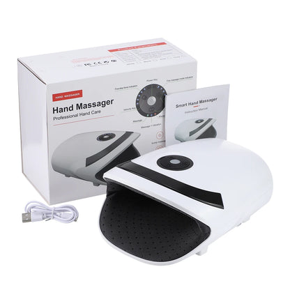 Massageador Inteligente de Mãos Sem Fios - Pressão de Ar, Vibração e Compressão Térmica
