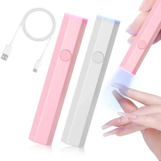Lâmpada Portátil de Mão Mini para Unhas para Todo Verniz Gel Secagem Rápida Máquina Secadora de Unhas USB Lâmpada UV LED para Unhas Mini Caneta Lanterna