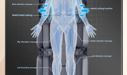 Upgrade Large Area Vibration Airbag Swing Heated Neck Massager Full Body Massage Mat Mattress Traction Lumbar with Remote Contro