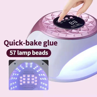 Lâmpada de Secagem de Unhas UV LED 268W Profissional Luz Secadora de Arte de Unhas UV para Unhas de Gel 57 Contas Lâmpada de Cura Rápida de Verniz Gel UV