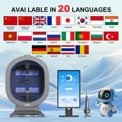 Analisador 3D Facial AI 15.6/21.5 Polegadas - Máquina Análise Pele Inteligência Artificial Scanner Couro Cabeludo