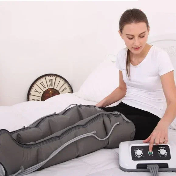 Massageador Portátil de Drenagem Linfática - Máquina de Pressoterapia Detox com Terapia de Pressão de Ar