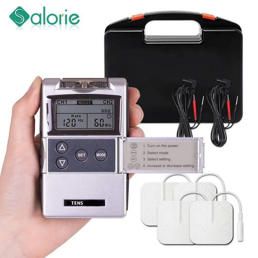 Máquina EMS TENS - Estimulador Terapia Muscular Elétrica Fisioterapia Massagem Costas Pescoço