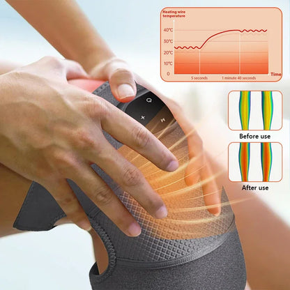 Joelheira Térmica com Vibração e Massagem - Fisioterapia Aquecimento Artrite Ombro Cotovelo Suporte