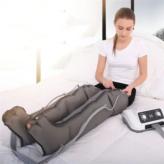 Massageador Portátil de Drenagem Linfática - Máquina de Pressoterapia Detox com Terapia de Pressão de Ar